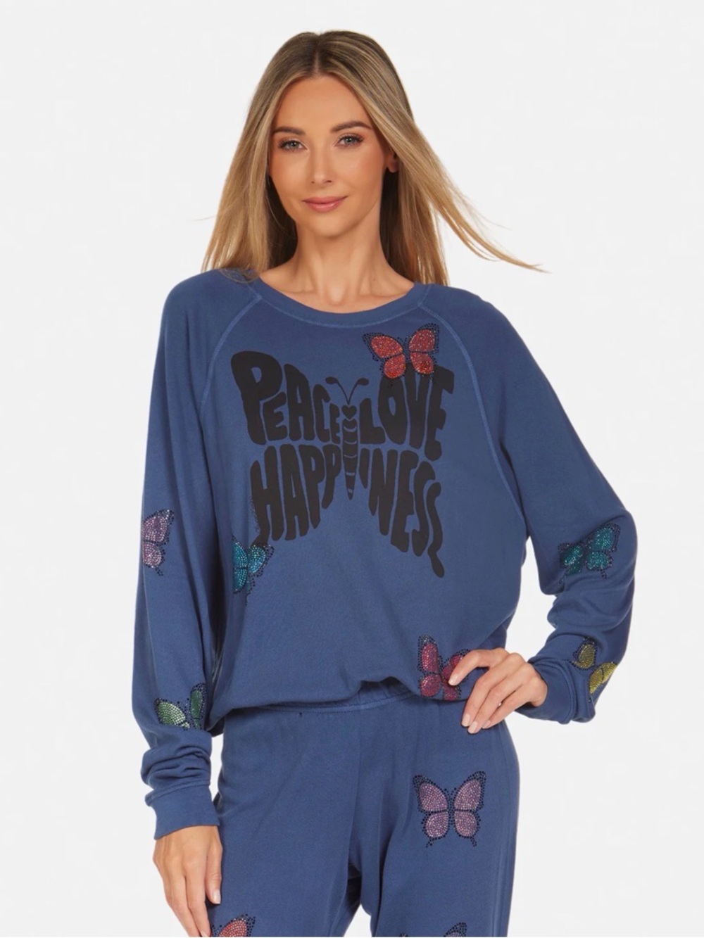 Lauren Moshi ANELA CRYSTAL LOVE BUTTERFLY 🦋 Size L